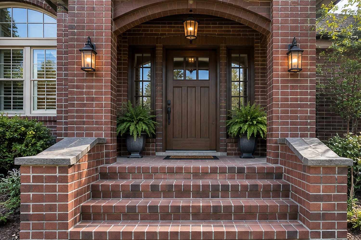 Entryway brick and masonry
